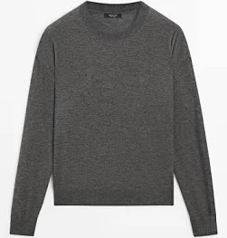 Massimo Dutti Fineknit Round NECK Jumper Pullover Femme