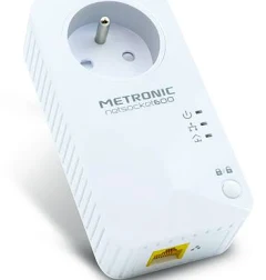 METRONIC Prise CPL netsocket 600 avec Prise gigogne