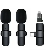 Micro-cravate sans fil,Aiorber micro miniaturisé, appairage Bluetooth automatique sans délai, transmission stable jusqu'à 20 mètres, batterie intégrée