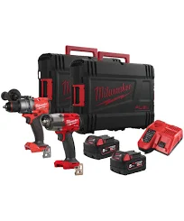 Pack 2 outils 18V perceuse-visseuse à percussion M18 FPD3 + boulonneuse M18 FMTIW2F12 MILWAUKEE