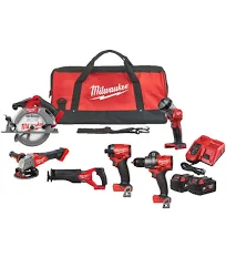 Milwaukee Pack 6 outils 18V M18 FPP6G3-502B 4933498658