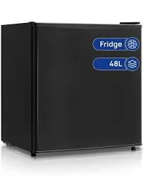 Mini réfrigérateur 48 litres Smeta Petit réfrigérateur silencieux Thermostat réglable, pieds réglables Porte réversible Noir