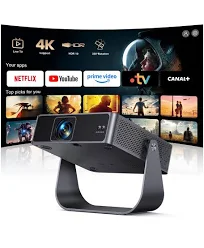 Mini Vidéoprojecteur 4K Auto Focus/Keystone Projecteur Vidéo Portable 4K Courte Focale