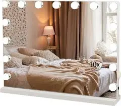 Miroir Maquillage Hollywood Lumineux Miroir Coiffeuse LED 15 Lumières Dimmabl