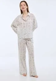 Monoprix Pyjama imprimé en plumetis de coton bio gots Femme
