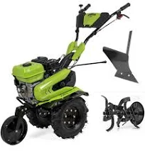 Motoculteur à essence 7CV 212 Cm3 5200W + Jeu de FRAISES + Butteur Idéal Jardin & Maraîchage VITO
