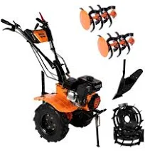 Motoculteur Thermique 7,5cv 2av 1ar Roues X4 Butteur Réglable Detool Dz-m125