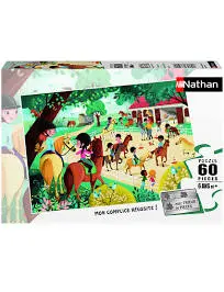 Nathan Puzzle 60 pièces Bienvenue au Centre équestre
