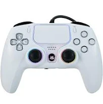 NBCP 736F pour manette filaire PS5 avec gâchettes à effet Hall et joysticks RGB, moteurs de vibrations doubles et fonction turbo pour PS4 et PC, plug