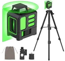 Niveau laser haute précision à 5 lignes avec trépied autonivellement à 360°