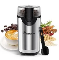 NWOUIIAY Moulin à café électrique 300 W Capacité jusqu'à 80 g de grains de café