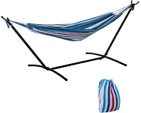 OUTSUNNY Hamac de jardin avec support en métal époxy hamac sur pied 1 place charge max. 120 kg sac transport