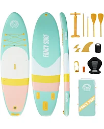 Paddle Gonflable Adulte 351×89 cm, Charge 200 kg Livrée avec Pompe, dérives, Sac à Dos, Accessoires et Pochette téléphone étanche, idéale pour pêche,
