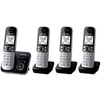 Panasonic KX-TG6864 téléphone sans fil noir et argent
