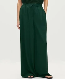 Pantalon large fluide en crêpe