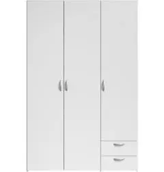 Parisot Armoire VARIA Blanc 3 portes + 2 tiroirs