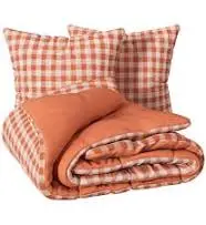 Parure de lit Vichy Terracotta
