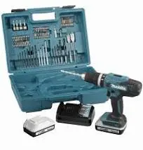 Perceuse visseuse à percussion + 74 accessoires Makita