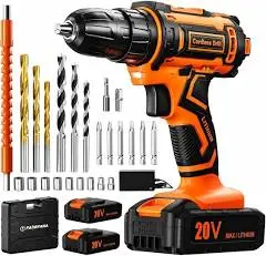 Perceuse Visseuse Sans Fil 20V Visseuse Devisseuse Sans Fil avec 2 Batteries