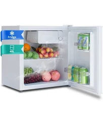 Petit réfrigérateur 48L Réfrigérateur double porte Smeta Vivre seul Silencieux et économe en énergie Blanc