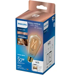 Philips Ampoule LED connectée Edison WIZ Ambre 50w