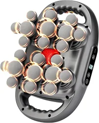 Pistolet de massage à 22 têtes, Pistolet de Massage Musculaire | Rechargeable avec 9 Modes et 9 Niveaux, 630 à 650 nm, écran LCD, Portable Pour