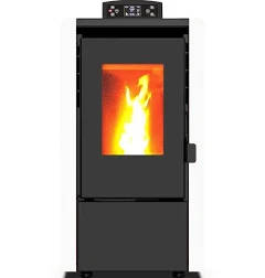 Poêle à granulés blanc | 6,3 kW | Jusqu’à 100 m² | Rendement 88 % | Lugo001