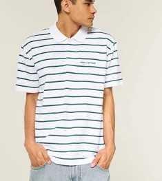 Polo avec logo de coupe décontractée