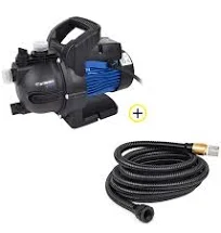Pompe de surface 800W + Kit d'aspiration 7m Ø25mm crépine laiton Steiner