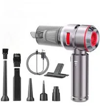 Preisku Aspirateur de voiture à main sans fil Aspirateur sans fil 4 en 1-rouge argenté - Aspirateur à main
