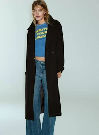Pull&Bear Manteau Long Avec Ceinture femme