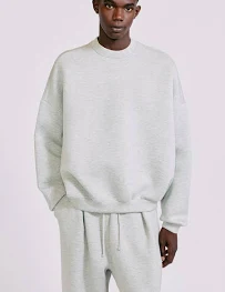 Pull&Bear Sweat Interlock Col Rond homme
