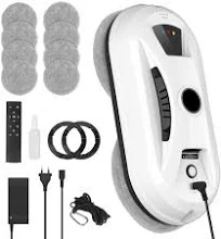 Purova Robot Laveur de Vitre, Lave Vitre Automatique, Aspiration 5600 Pa, Nettoyage Intelligent des Chemins, Détection de Bords Anti-Chute, pour