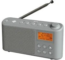 Radio Dab/Dab+ & FM, Alimentation Secteur et Batterie, Poste Radio Numérique Dab Portable avec Chargement USB pour 15 Heures de Lecture (Gris)