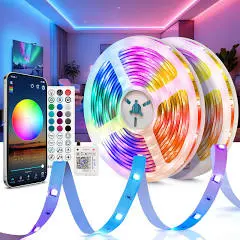 Ruban LED 24V RGB Ruban LED Chambre avec Télécommande & App Bluetooth