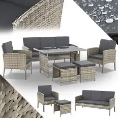 Salon en poly rotin Turin