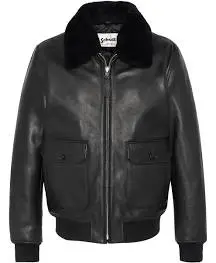 Schott NYC Homme Lcaviation24 Veste En Cuir, Marron, S EU