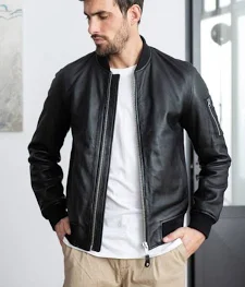 Schott Veste en cuir Homme