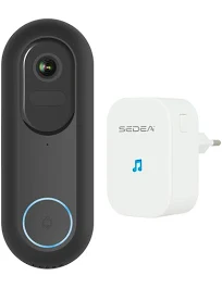 SEDEA Sonnette Connectée Wi-Fi sur batterie avec carillon sans fil