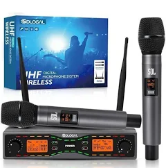 Set de 2 microphones sans fil Uhf 2 canaux