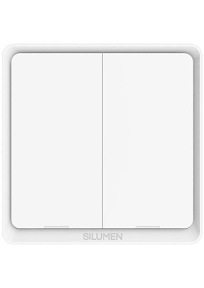 Silamp Interrupteur Connecté WiFi Double Poussoir Blanc