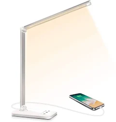 SLATOR Lampe de Bureau LED Dimmable 5 Modes de Couleur 10 Niveaux de Luminosité