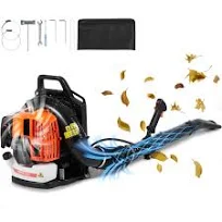 souffleur de feuilles à essence,VEVOR 63 CC,souffleur de neige à dos 2 temps,avec réservoir de carburant 1,89 L,volume d'air 1110 CFM
