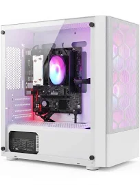 STGsivir PC Gamer Fixe, Ryzen 5 3400G, Vega 11,16G DDR4,512G SSD | Ordinateur Gaming pour Streaming,Montage Vidéo,Devoirs, Jusqu'à 4.2 GHz, WiFi 6, BT