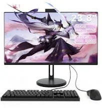 SUKOTOP Ordinateur Tout-en-Un 23,8 Pouces Core i5 7300 PC de Bureau Tout-en-Un avec Webcam Pop-up