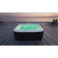 Sunspa Spa gonflable 6 personnes Carré avec bandeau Led