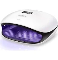 Sunuv Lampe Uv Ongles Gel 48W Led Ongle Professionnel Semi Permanent avec Minuterie Automatique de 10S/30S/60S/99S et Lcd Blanc KEEPER