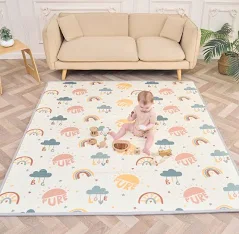 superbe-bebe Tapis d'éveil pliable en mousse réversible et imperméable
