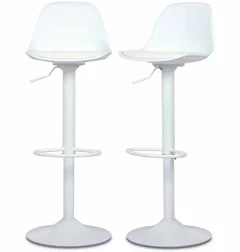 Sweeek Lot de 2 tabourets de bar réglables Noah