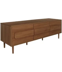 Sweeek Meuble TV vintage décor bois 3 portes 150cm